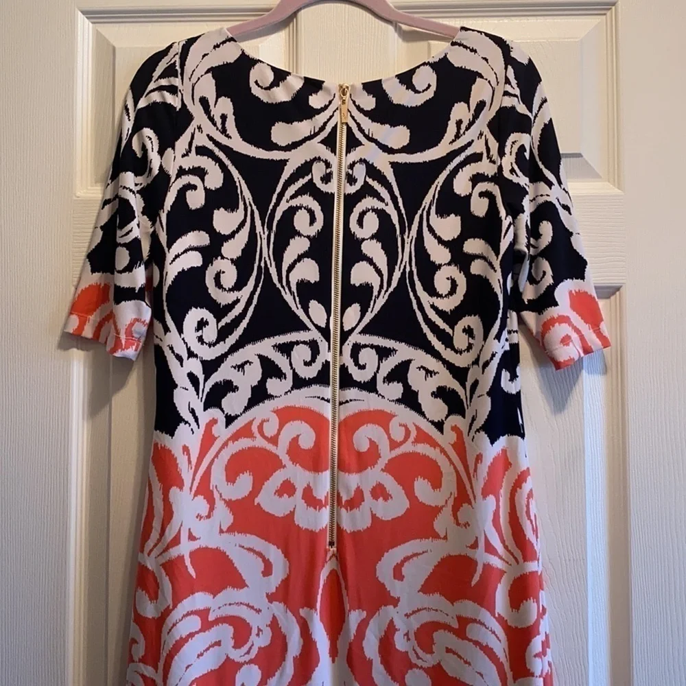 Eliza J Navy and Coral Dress - Picture 3 of 3